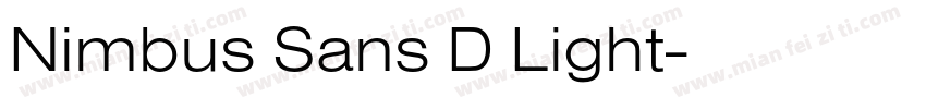 Nimbus Sans D Light字体转换